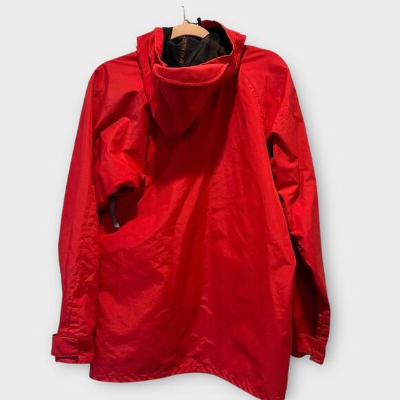 Marmot Classic Outdoor Hiking Gorpcore Red Hooded Gore Tex Rain Jacket Small - Picture 3 of 13